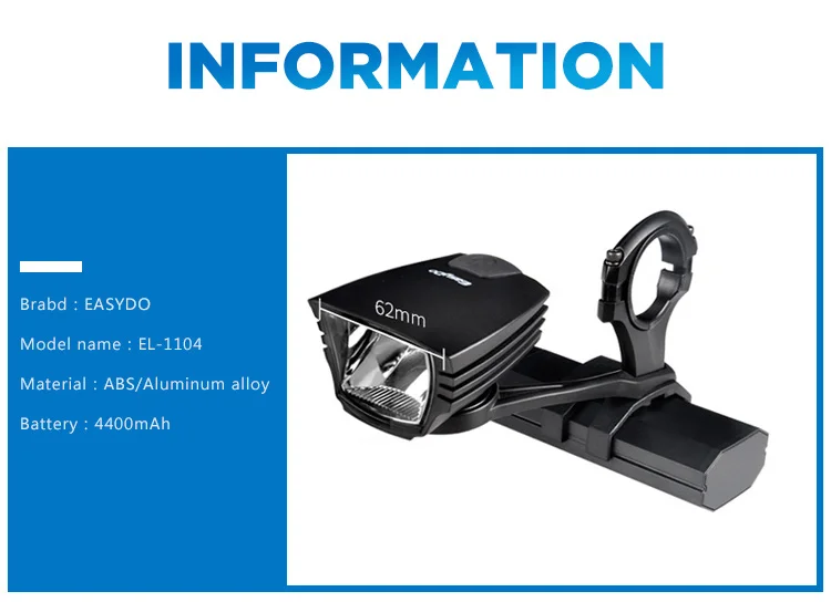 Easydo StVZO Certification Bicycle Light Professional MTB Road Bike Headlight Waterproof USB Charging LED Front Lamp Power Bank