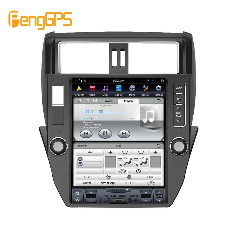 Автомобильный GPS-навигатор в стиле Tesla Android 9 0 PX6 4 Гб ОЗУ для TOYOTA Land Cruiser Prado 150 2010-20013