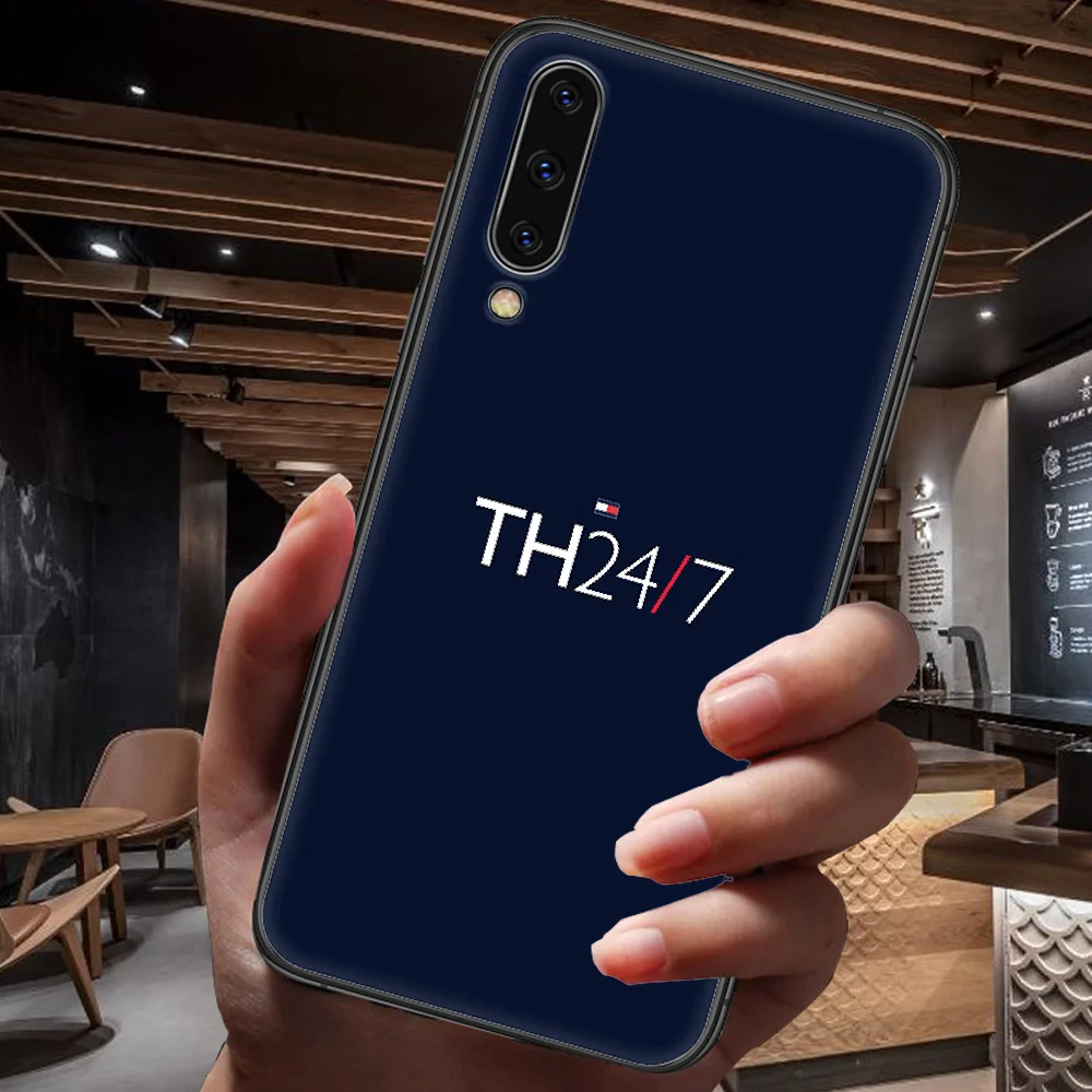

Blue White Red Stripe American brands Phone Case For Samsung Galaxy A 3 5 7 8 10 20 20E 21S 30 30S 40 50 51 70 71 black Coque