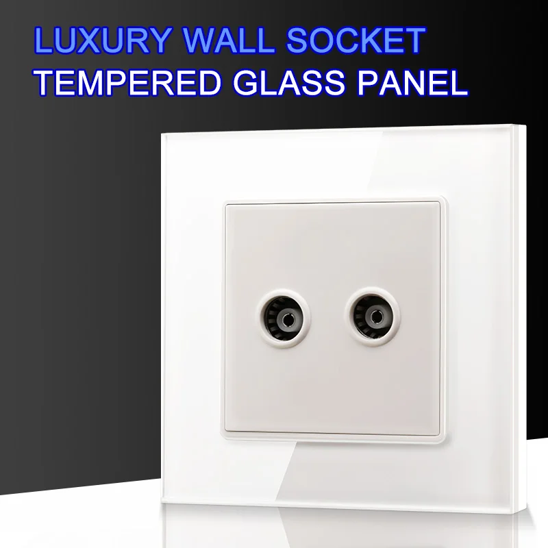 Роскошная двойная ТВ-антенна настенная розетка с посеребренным покрытием