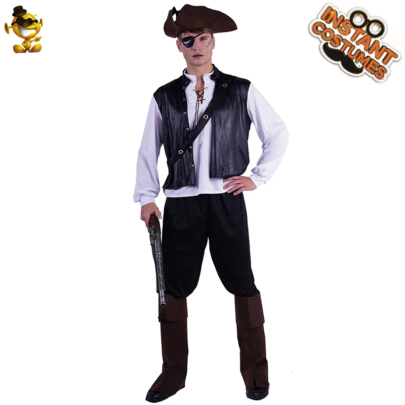 Костюм пиратский мужской для косплея на Хэллоуин роскошные наряды пиратского