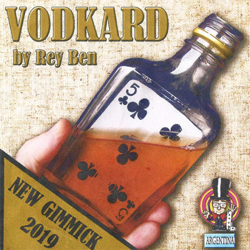 2019 New Arrivals Vodkard by Rey Ben (Gimmick and Online Instruction) Card Into Bottle Magic Tricks Illusions Fun Visual Magic