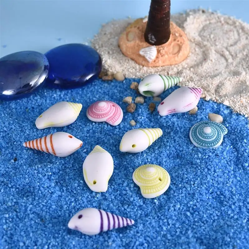 10 шт. Разноцветные морские пляж ракушки мини-раковины аквариумный декор в