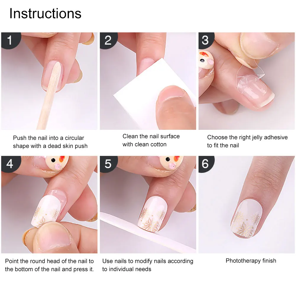 Лучшие переносные съемные накладные ногти полное покрытие водонепроницаемые