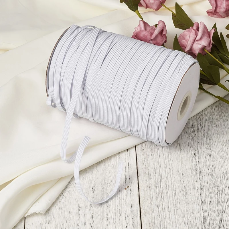 

100 yards 90M Elastic Band White Black Elastic Band High Elastic Fiat Rubber Band Waist Band Stretch Rope Elastic Ribbon1