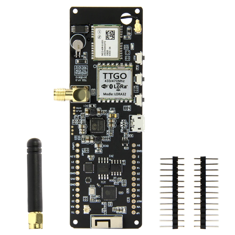 TTGO Т-образной балки ESP32 433/868/915 МГц Wi-Fi Беспроводной Bluetooth модуль ESP 32 gps NEO-6M SMA LORA 32 18650 Батарея держатель с SoftRF