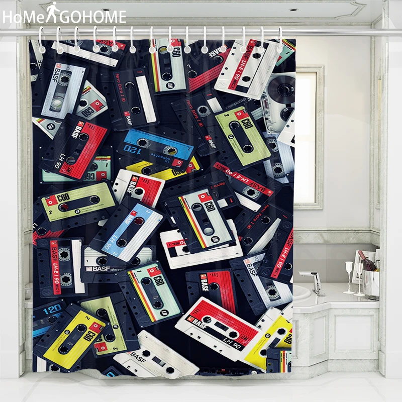 Занавески для душа с музыкальной лентой 3D занавески ванной комнаты ванны из