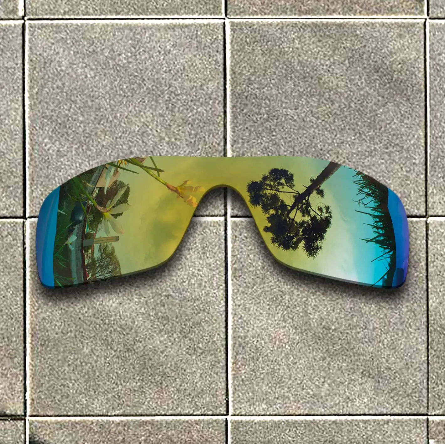 24K золотые поляризованные солнцезащитные очки сменные линзы Oakley прямая задняя