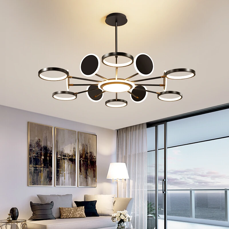 

Nordic LED Ceiling Chandelier lamp for Living room Bedroom dining room kitchen Remote Dimming Branch Chandelier Lighting Fixture