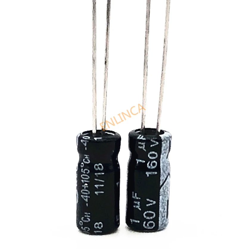 

500pcs/lot 160V 1UF 6*12 20% RADIAL aluminum electrolytic capacitor 1000nf 20%