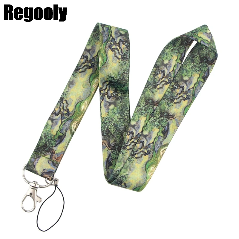 

Van Gogh forest Lanyard for Keys Phone Cool Neck Strap Lanyard for Camera Whistle ID Badge Cute webbings ribbons Gifts