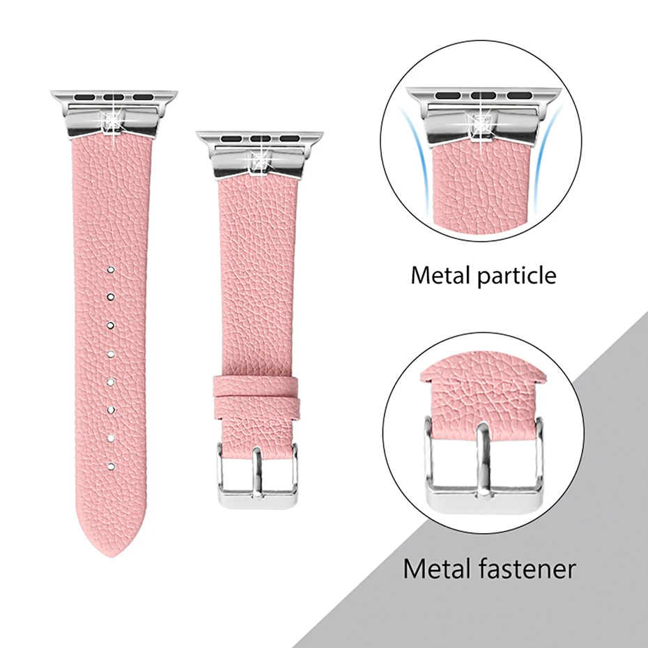Ремешок из коровьей кожи для Apple Watch Band 42 мм 44 сменный Браслет iwatch Series 5 4 3
