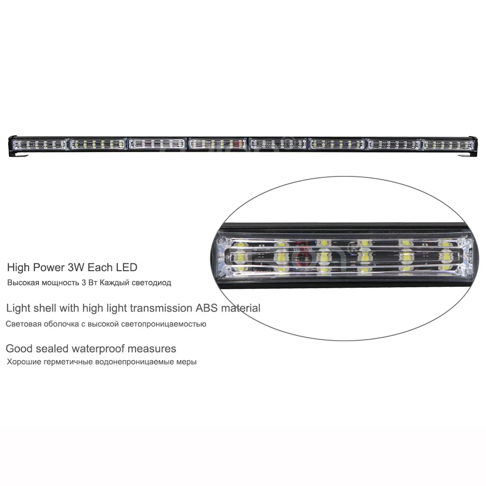12 48LED односторонняя аварийного трафика советник Strobe Сканер светильник Бар