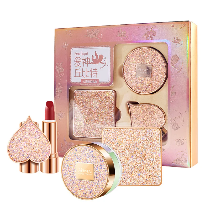 

Cy Oil Control New Suit for All Skin Types BB Cream Finishing Loose Powder Lipstick Case