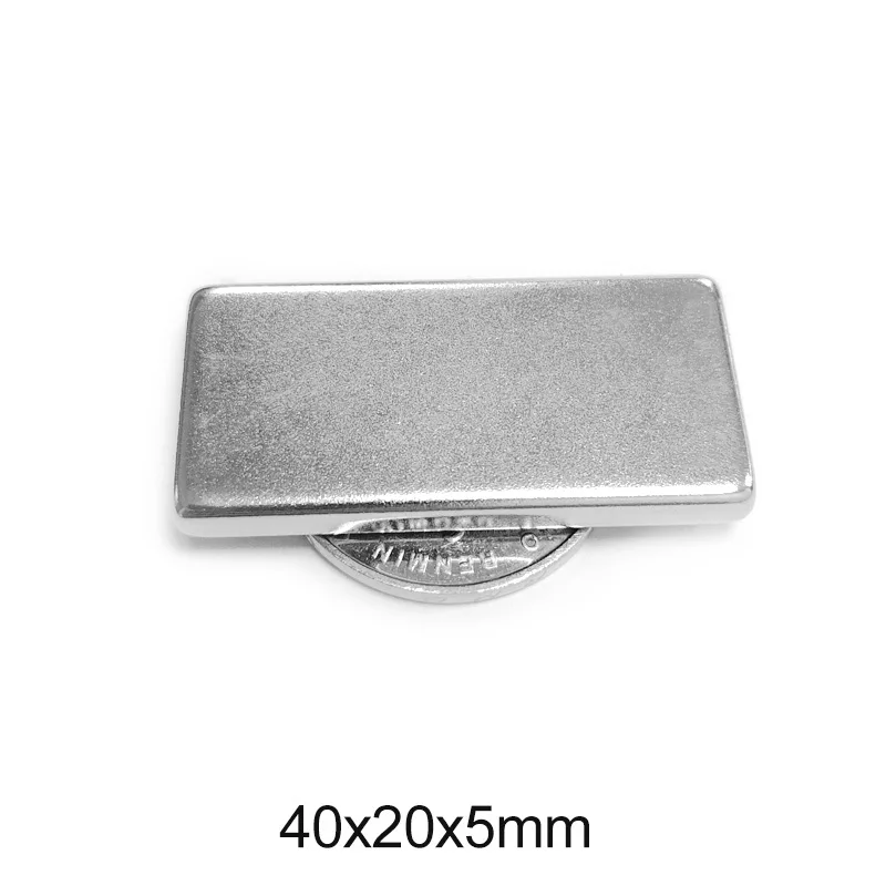 

2~15PCS 40x20x5 Quadrate Strong Neodymium Magnet 40mm*20mm Strip Powerful NdFeB Magnetic 40x20x5mm Rare Earth Magnets 40*20*5