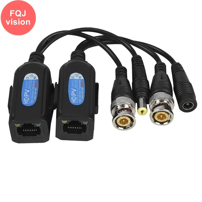 

5 Pairs 8MP DC Power Video Balun BNC Converter Transfer to RJ45 Connector For 2MP 4MP 5MP 8MP CVI/TVI/AHD Cameras