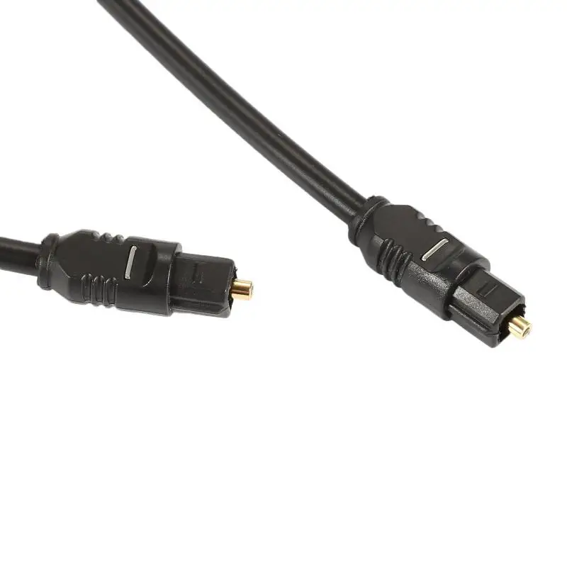 

OD4.0mm Black 1pc Durable Digital Optical Audio Cable Toslink Gold Plated 1.5m SPDIF MD DVD VCR CD AMP PLAYER Gold Plated Cable