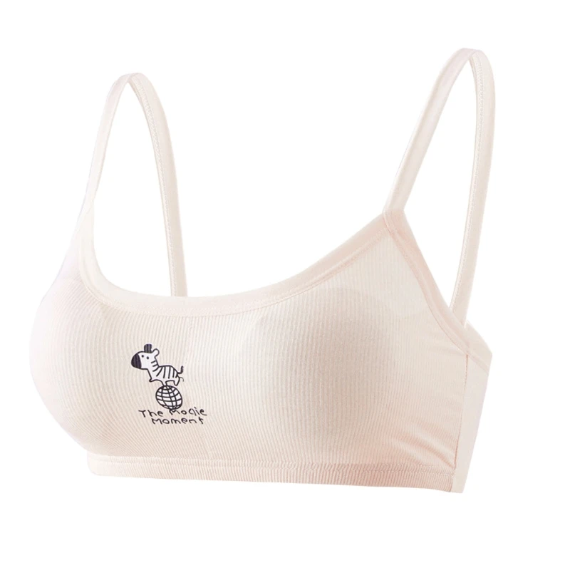 

9-18Y Girls Underwear Soft Cotton Bra for Kids Teenager Training Small Vest Underwear Puberty Clothing Wire Free