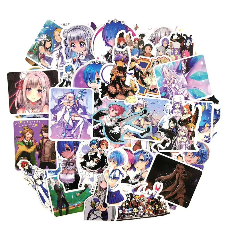 10/50 шт./упак. жизнь в другой мир от нуля аниме наклейки для скрапбукинга Diy ноутбук