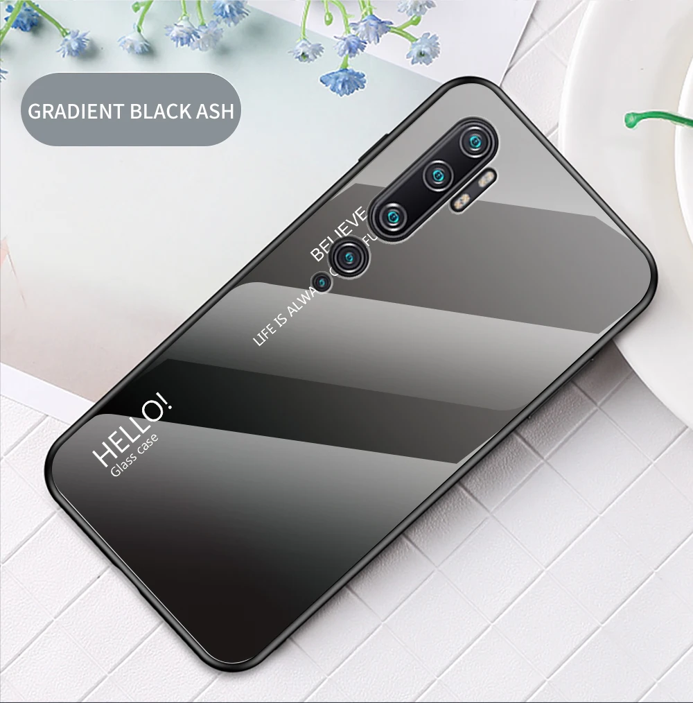 Note 10 Pro Чехол Zroteve силиконовая рамка стеклянная крышка для Xiaomi mi Note 10 чехол обесцвечивающее стекло задняя крышка Xia mi Xio mi Note 10