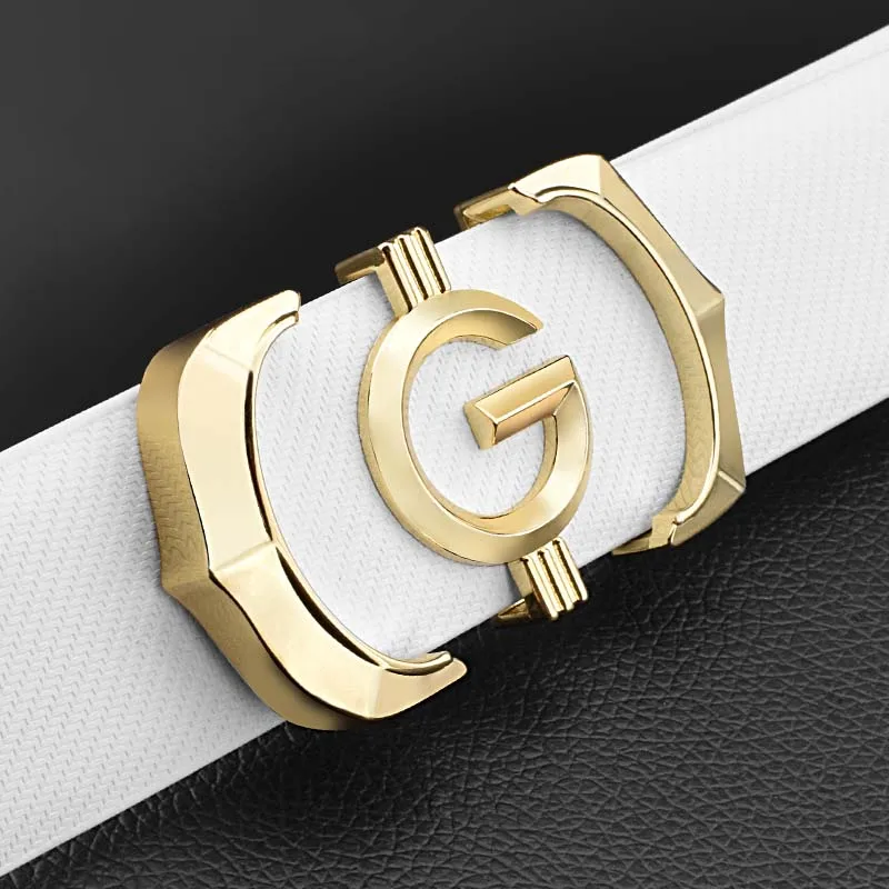 

High Quality Gg letter Waist Strap genuine leather designer belts off White Cowskin solid smooth buckle Cowskin Waistband