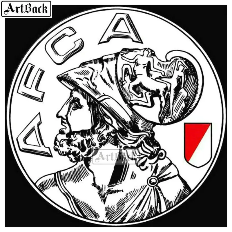 Алмазная картина ajax футбольный значок сборная Нидерландов полная квадратная Алмазная мозаика 5d наклейка Рождественский подарок для детей - Цвет: J