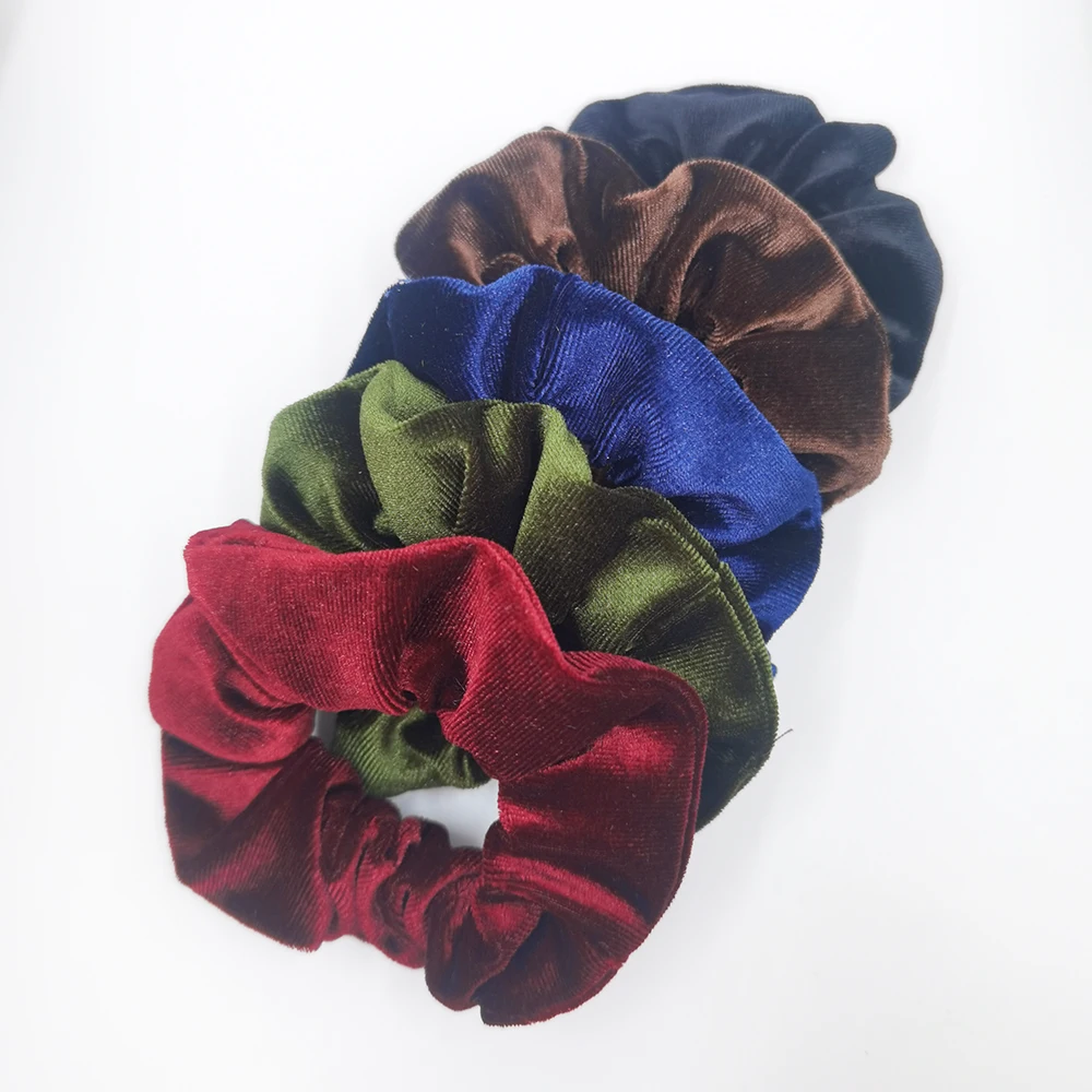 hair clip ins 5PCS/Set Velvet Scrunchies Elastic Rubber Hair Bands Women Girls Soft Solid Headbands Ponytail Holder Hair Rope Tie Accessories hair ties for women