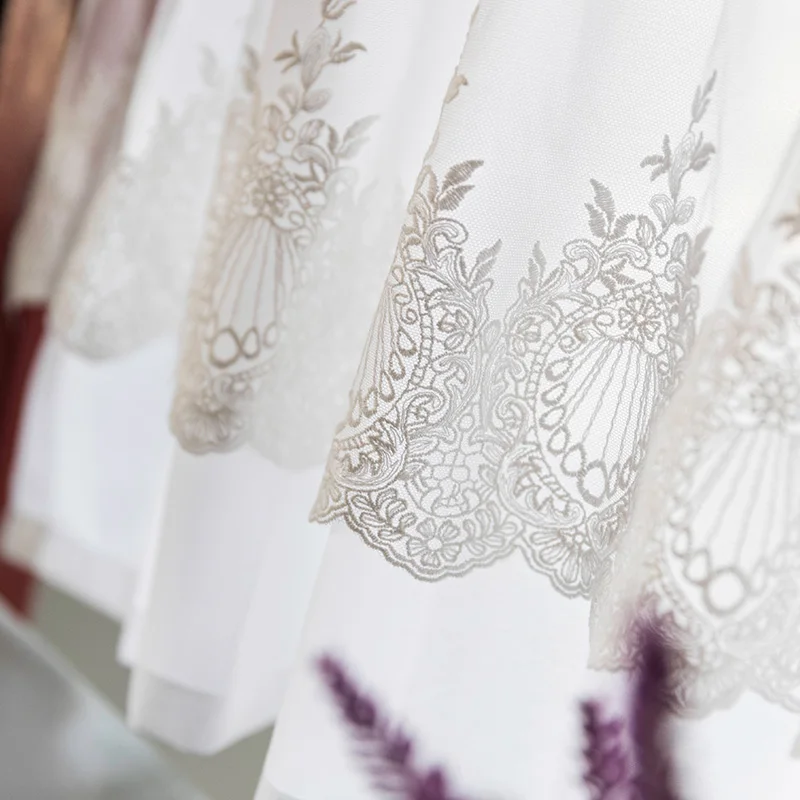 gxi white half curtain willow leaf water soluble lace coffee tulle pure for bar kitchen cabinet door short valance sheer dl055 c free global shipping