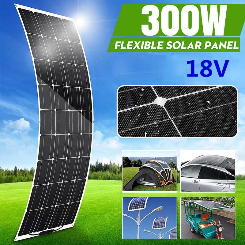 300W 18V силикон Semi гибкий Панели солнечные Зарядное устройство PTE покрытие комплект
