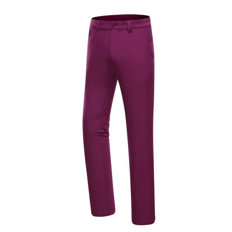 Purple EVERIO высококачественные брюки для гольфа для мужчин Thin тонкая однотонная одежда повседневные спортивные Стрейчевые быстросохнущие прямые свободные шары штаны - Цвет: Purple