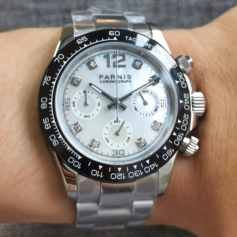 

Мужские кварцевые часы с хронографом, 39 мм