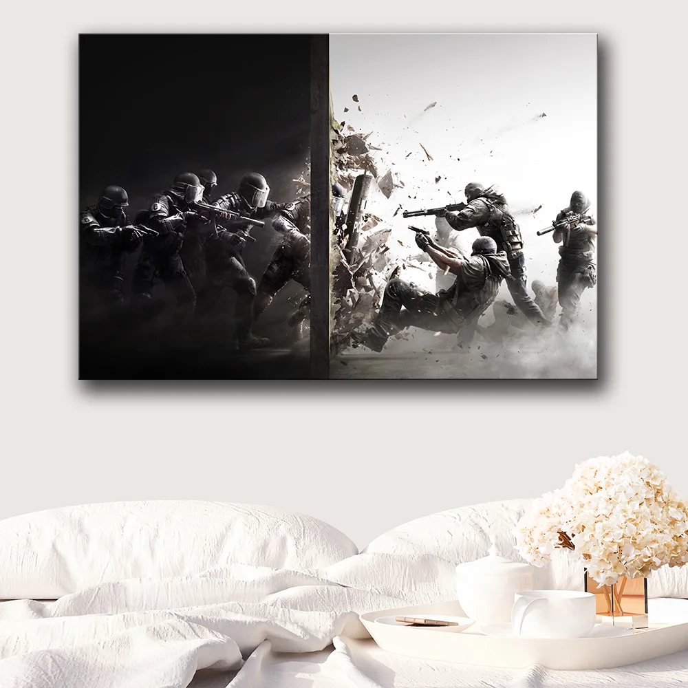 Unframed The Poster Decoration Painting of Tom Clancy's Rainbow Six Siege on HD Canvas canvas painting art oil | Дом и сад