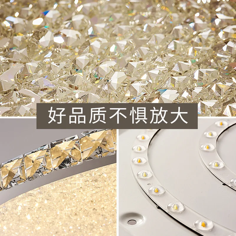 Современный K9 хрустальный круглый светильник простой домашний потолочный для