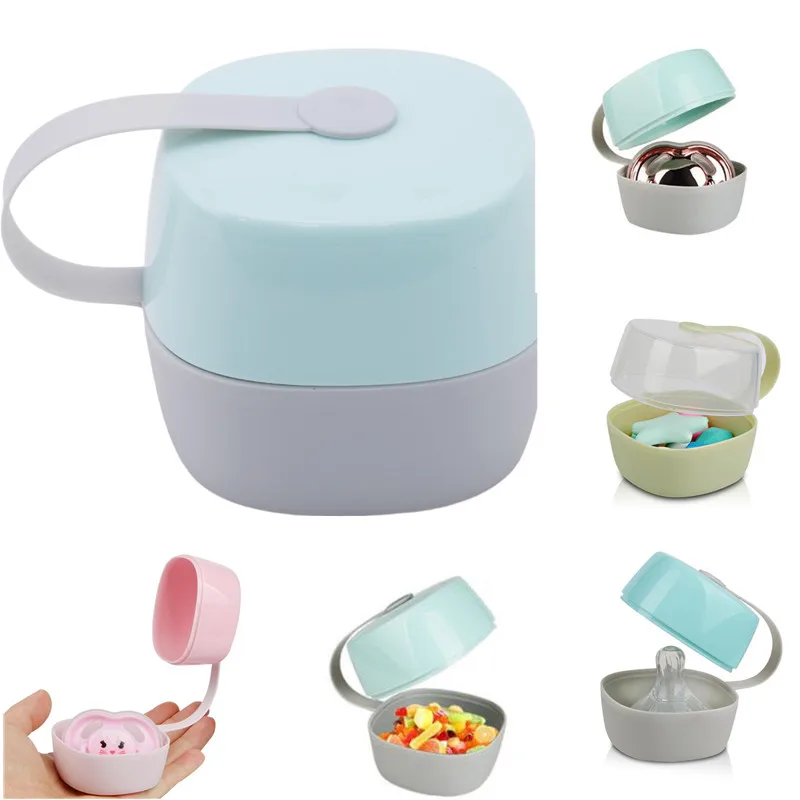 

1Pcs Pacifier Box Baby Pacifier Holder Portable Baby Infant Kids Pacifier Nipple Cradle Case Holder Travel Storage Box 3 Colors