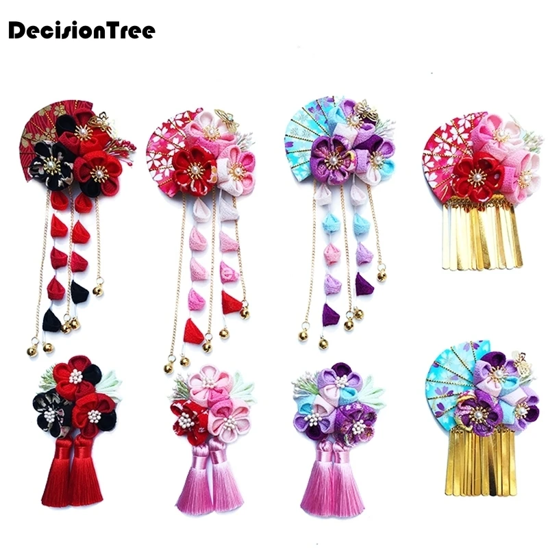 2021 японский ручной работы украшения для волос вишня головной убор с кисточками