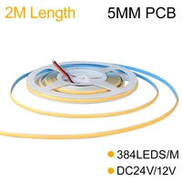 ultra narrow 5mm pcb width 2m linear flexible cob led strip 384chipsm warm white 2700k linear strip for bedroom