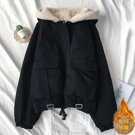 Зимняя женская куртка с капюшоном теплая пуховая парка хлопковое пальто Женская