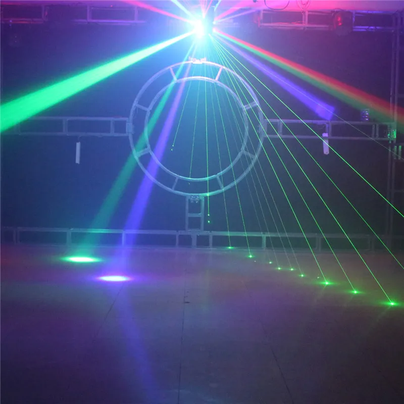 Лазерный Стробоскоп 3 в 1 светодиодный сценический RGB светильник с движущейся