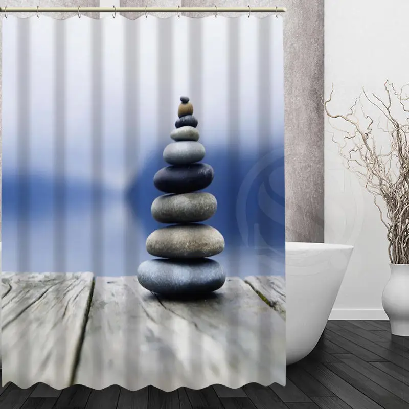 Персонализированный современный стиль спа-камень занавеска для ванны узор
