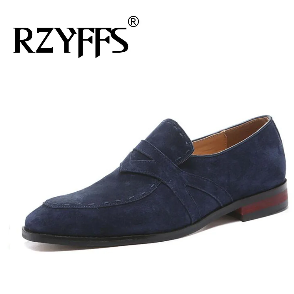 Men Flat Black suede ShoeS loafers Driving slip on Shoes Man Dress BIG SIZE 48 Casual flats shoes A57-37 | Обувь