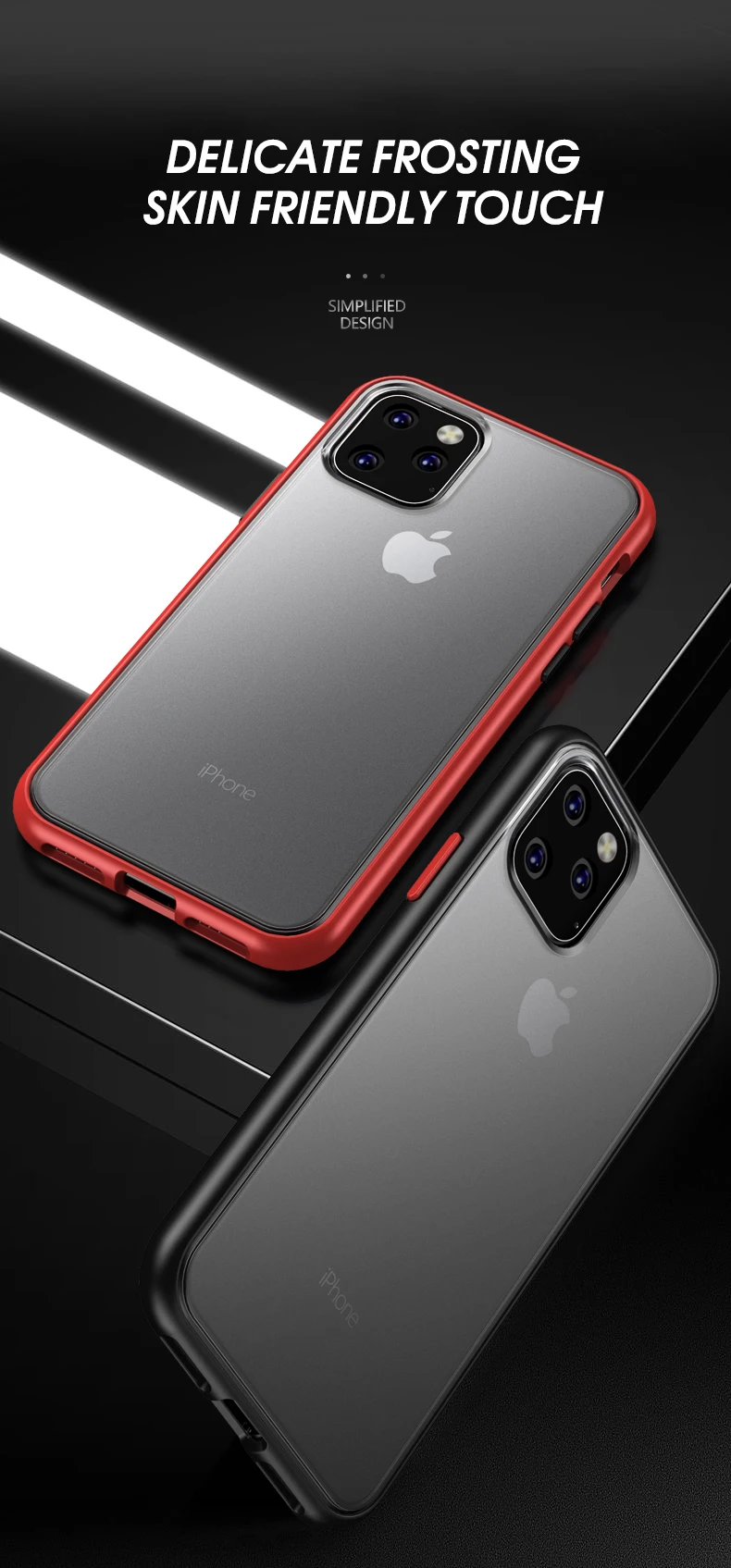 Для iPhone 11 чехол Magic Shadow IPAKY 11 Pro Чехол Цветные кнопки Мягкий Бампер ПК Гибридный противоударный Для iPhone 11 Pro Max чехол