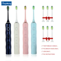 boyakang smart sonic electric toothbrush rechargeable 5 modes smart timing ipx8 waterproof dupont bristlestype c charging