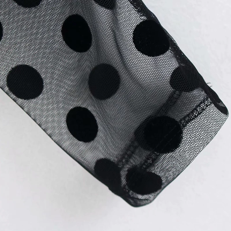 Spring Women's Blouse Shirt Vintage Sexy Square Collar Polka Dot Women Tops and Blouses Clothing for Ropa Mujer | Блузки и рубашки