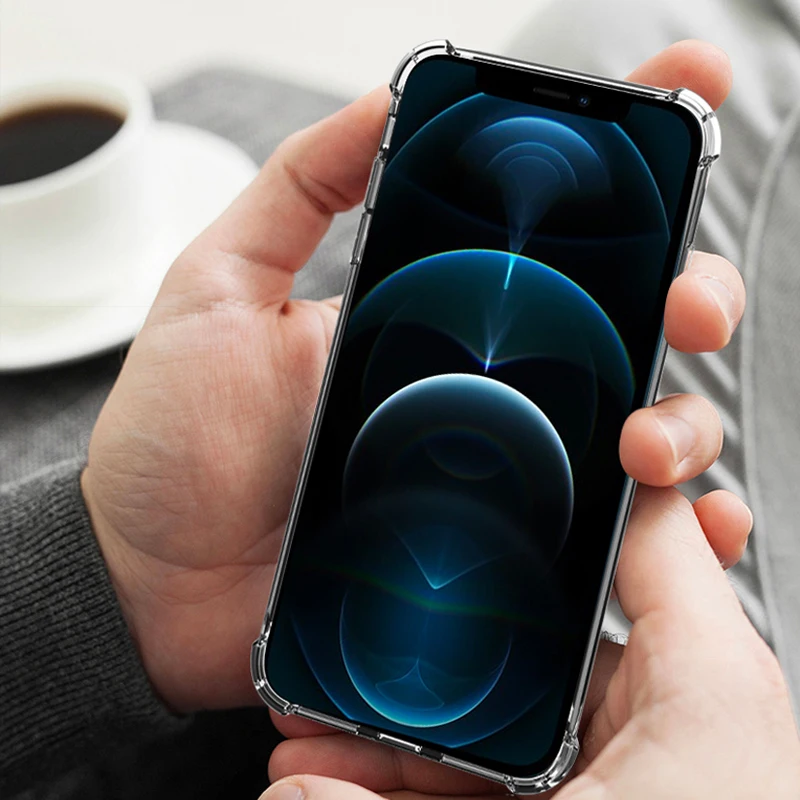 

Silicone Soft Cover for iPhone12 Pro, capa iPhone 12 Pro Max celular iPhone 12Pro Max Case Clear Cover iPhone 12 Mini Pro ProMax