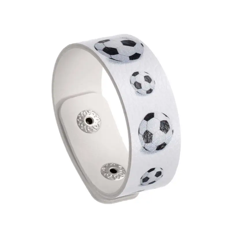 B2382 ZWPON кожаные бейсбольные браслеты с защелкой женский браслет американским