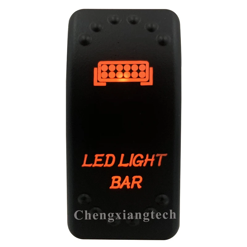 

Orange Led Light - Marine Boat Rocker Switch- Laser Eatched- LED LIGHT BAR- for Car Boat Carling ARB NARVA Type -Waterproof IP68