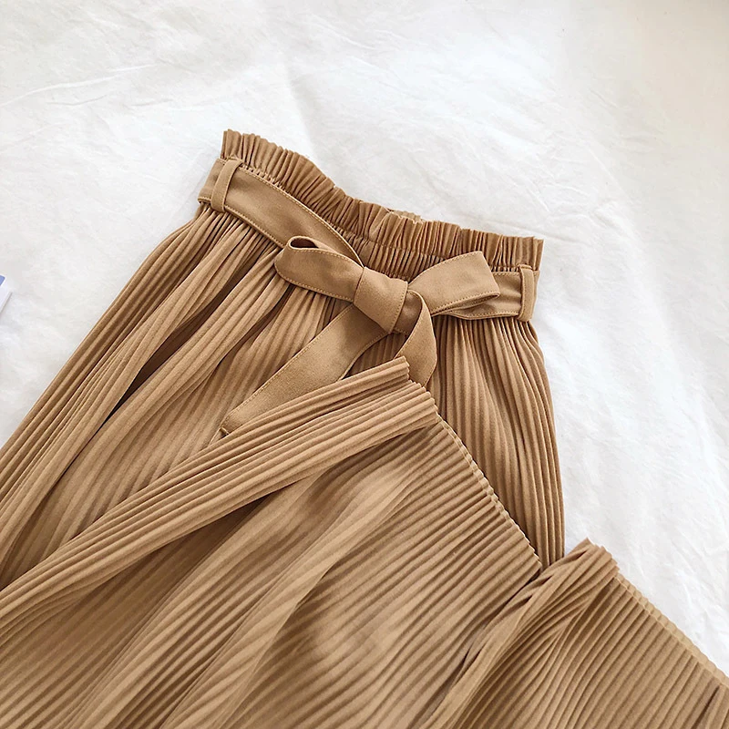 

EORUTCIZ Autumn High Waist Knitted Trousers Women Wide Leg Pants Female Spring Slim Vinatge Casual Loose Trousers LM847