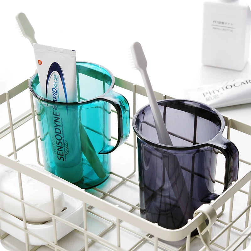 Прозрачная пластиковая чашка для мытья в скандинавском стиле с ручкой