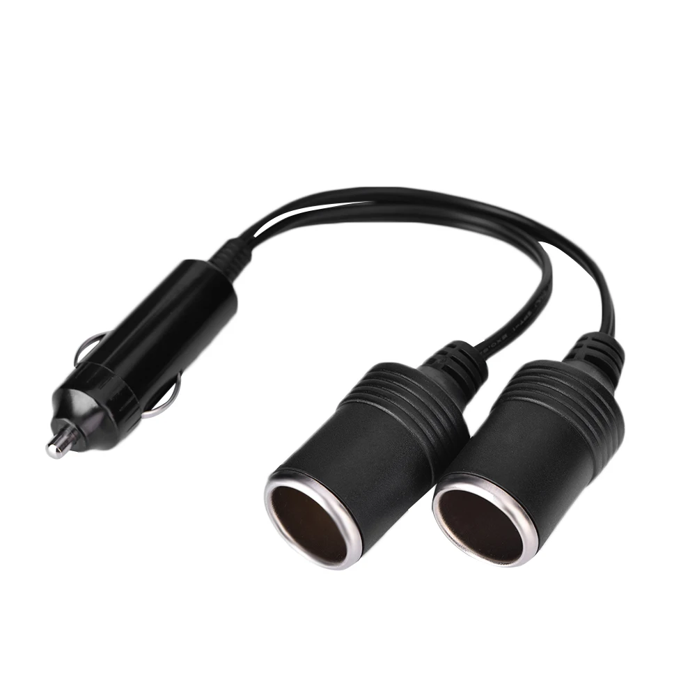 

High Quality 12/24-Volt 2-Way Adapter 24cm Car Charger Plug Cigarette Socket Extension Cord Cable Fit For Car Trucks Motorcycles
