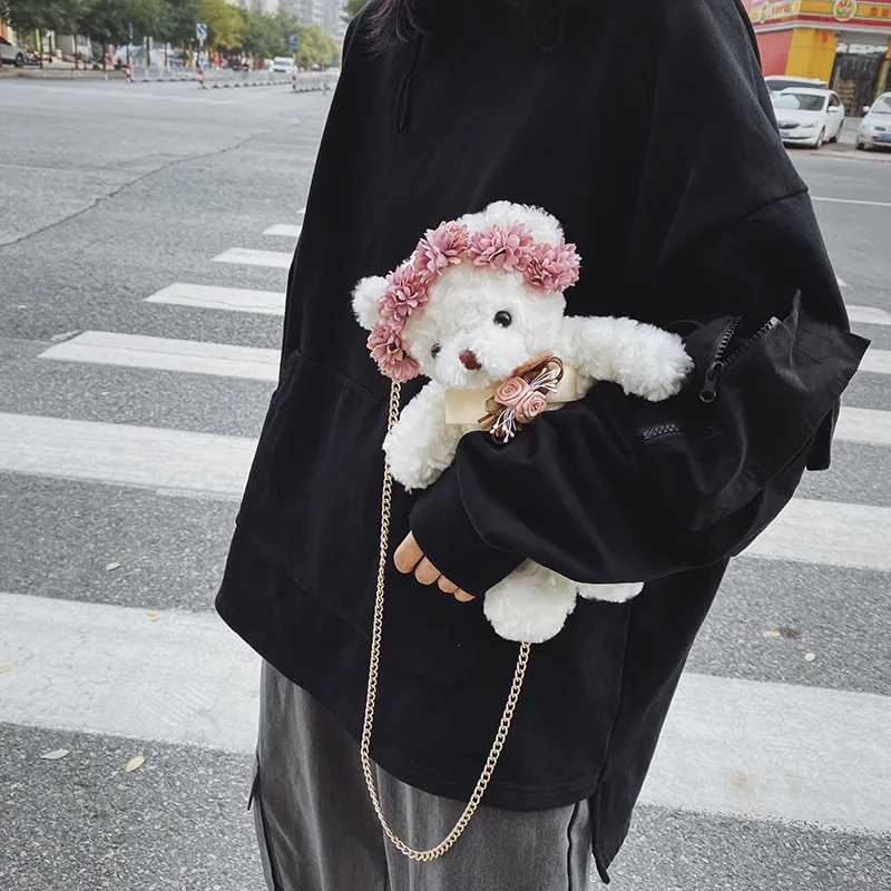 Модные сумки для женщин 2020 новая брендовая плюшевая сумка с маленьким медведем
